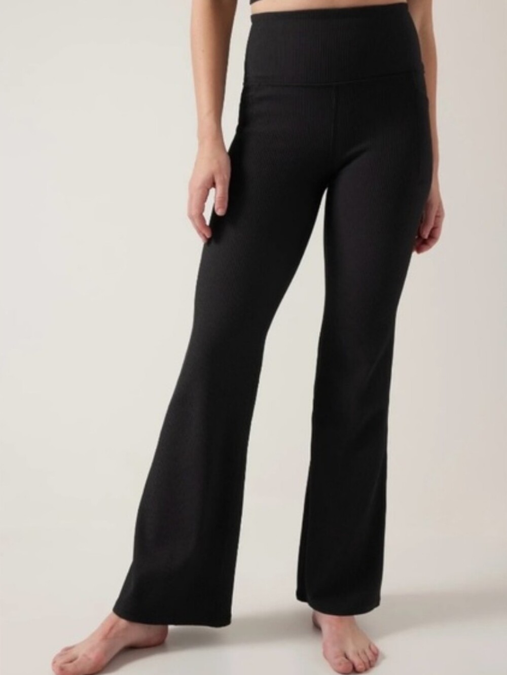 Athleta Salutation Stash Ribbed Flared Leggings